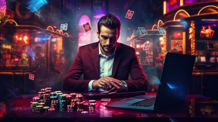 Ilustrasi pengguna yang mengatur waktu sesi bermain menggunakan fitur batas waktu di aplikasi hiburan digital